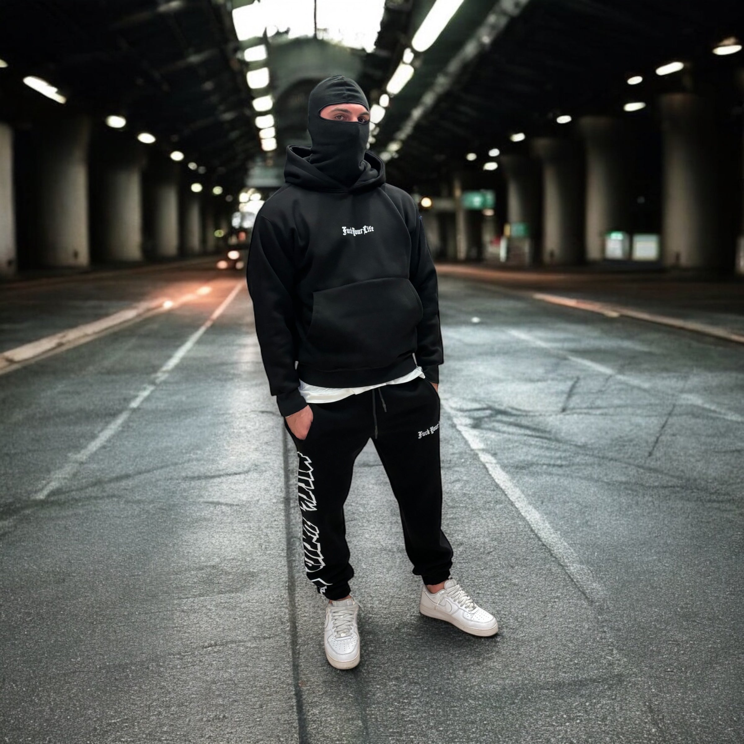 Hoodie Viral Black Cappuccio