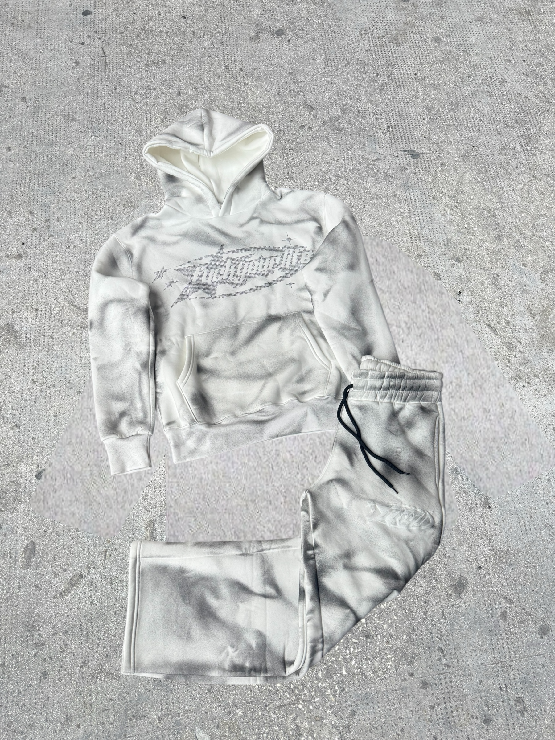 Completo Sfumato Brillantini White