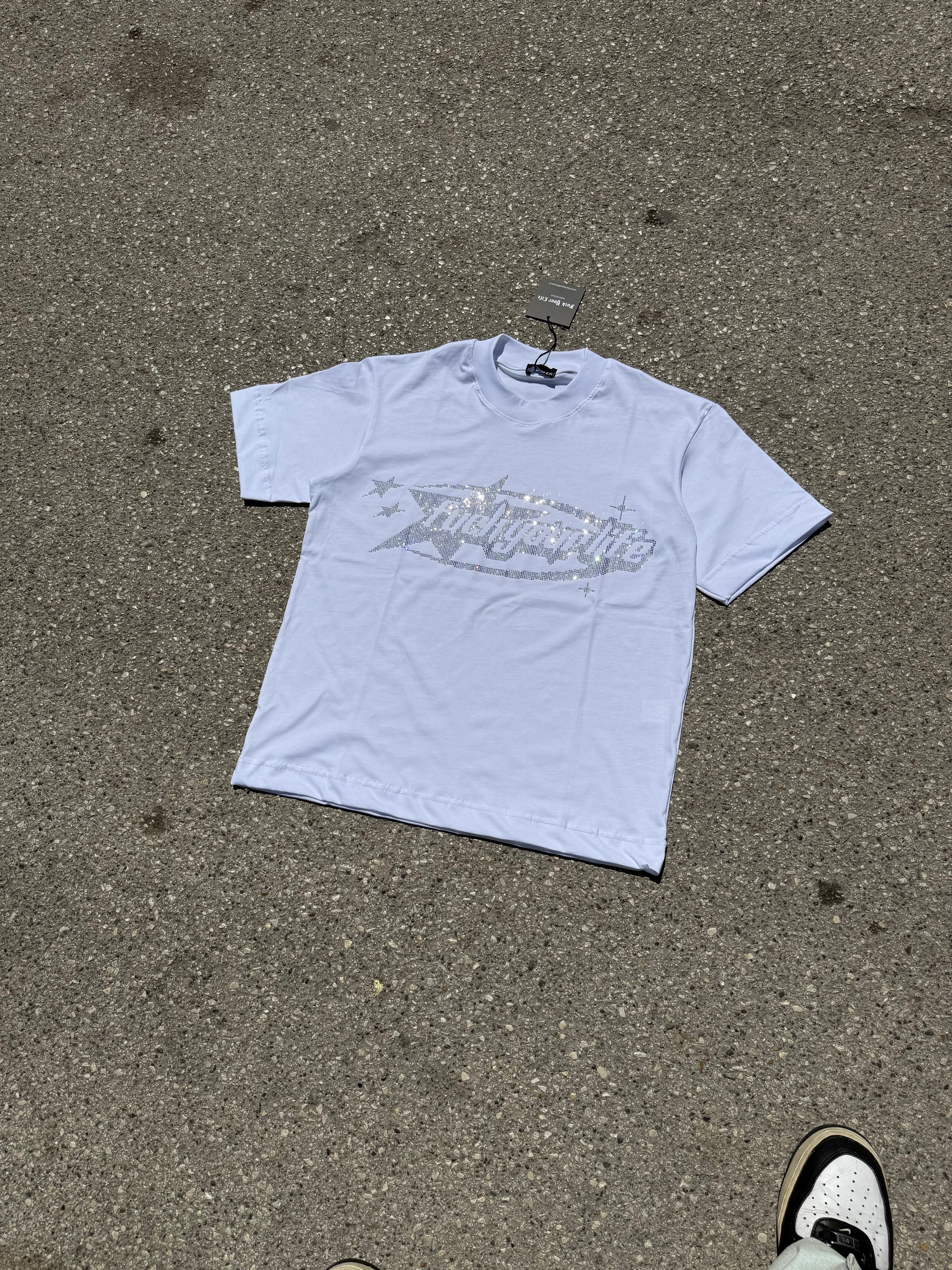 T-shirt Brillantinata White