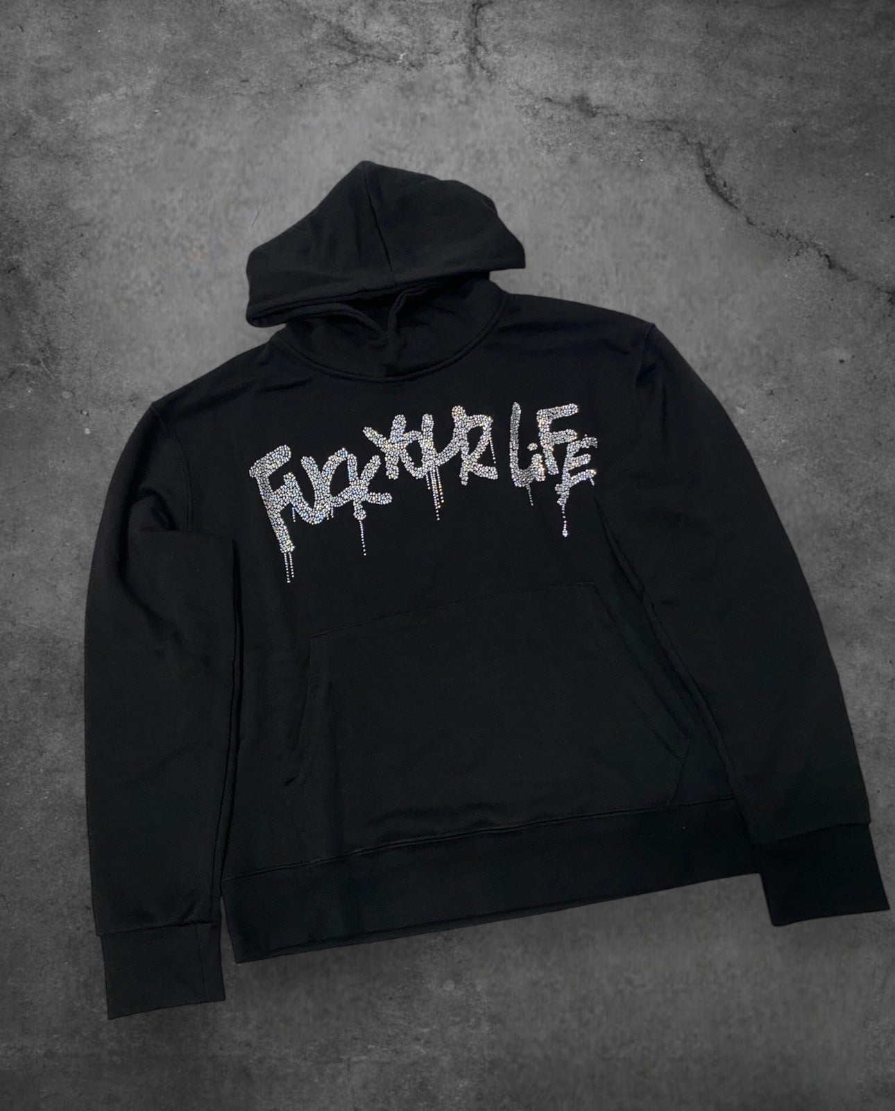 Hoodie Black Strass FYL - 002102
