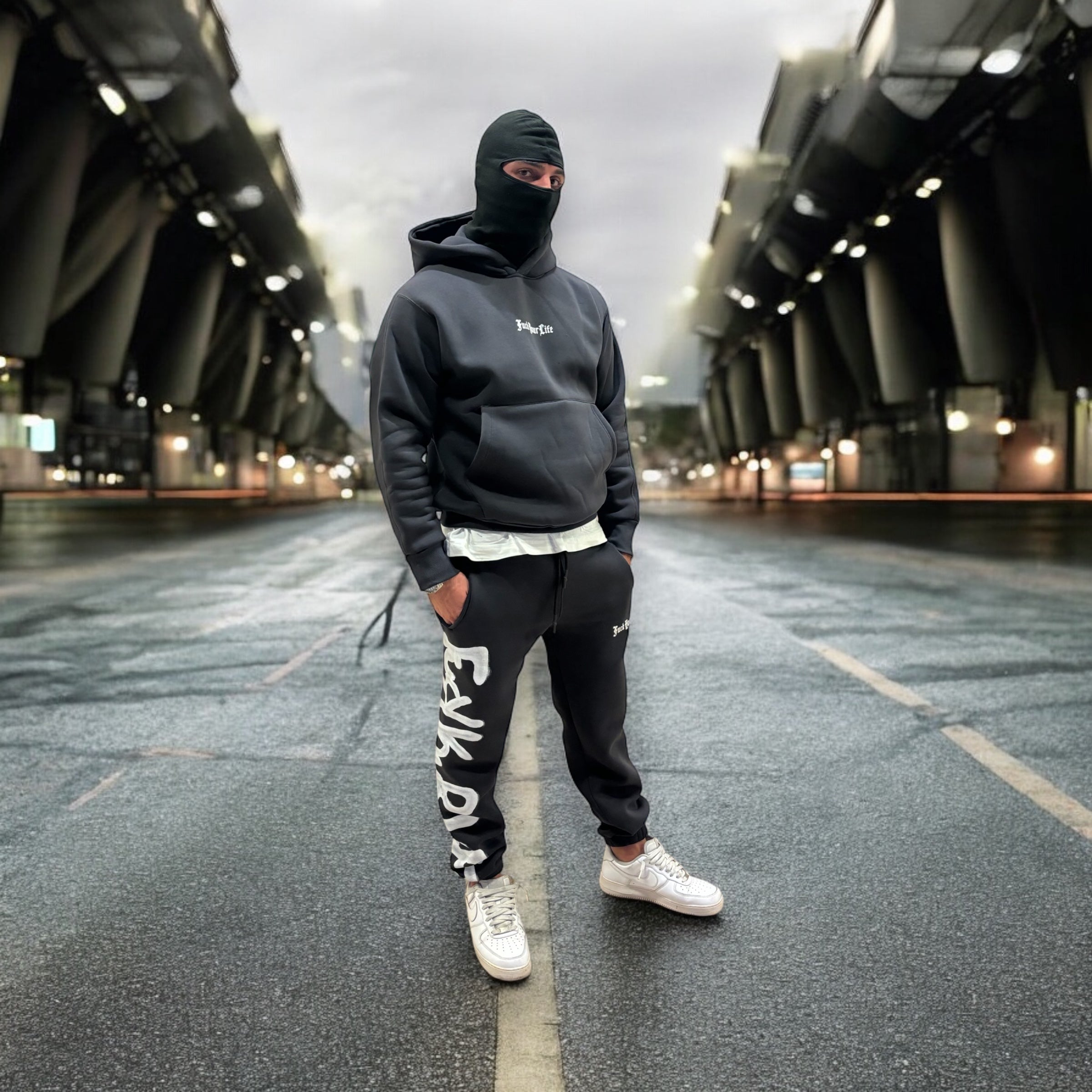 Hoodie Spray Smoke Cappuccio