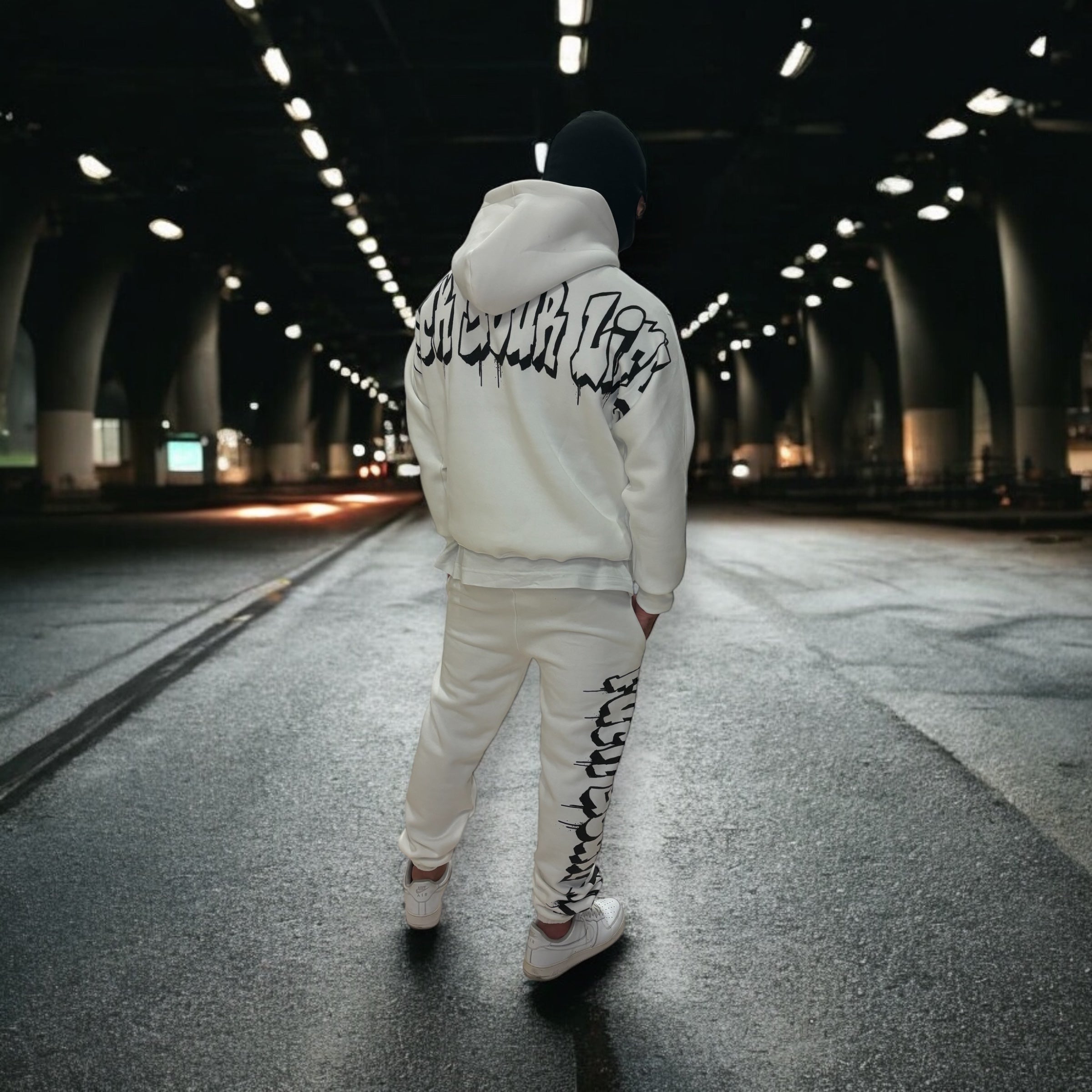 Hoodie Viral White Cappuccio