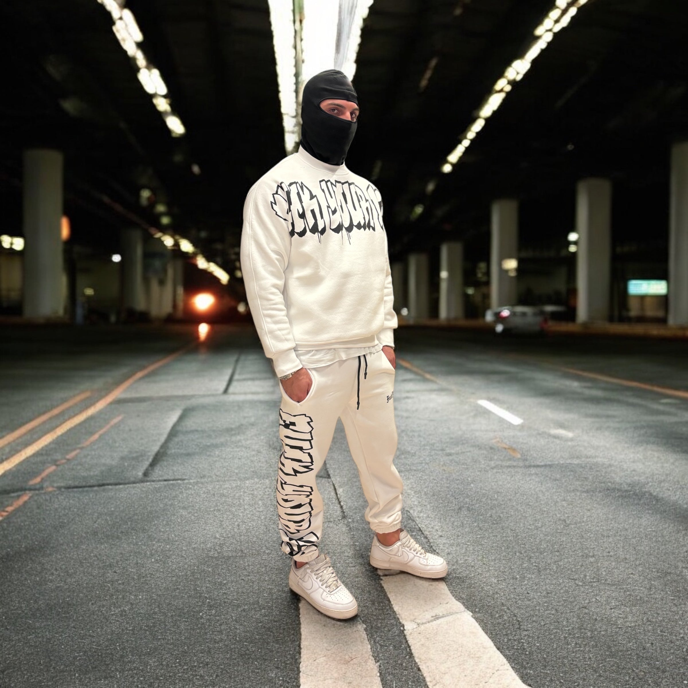 Hoodie Viral White Girocollo