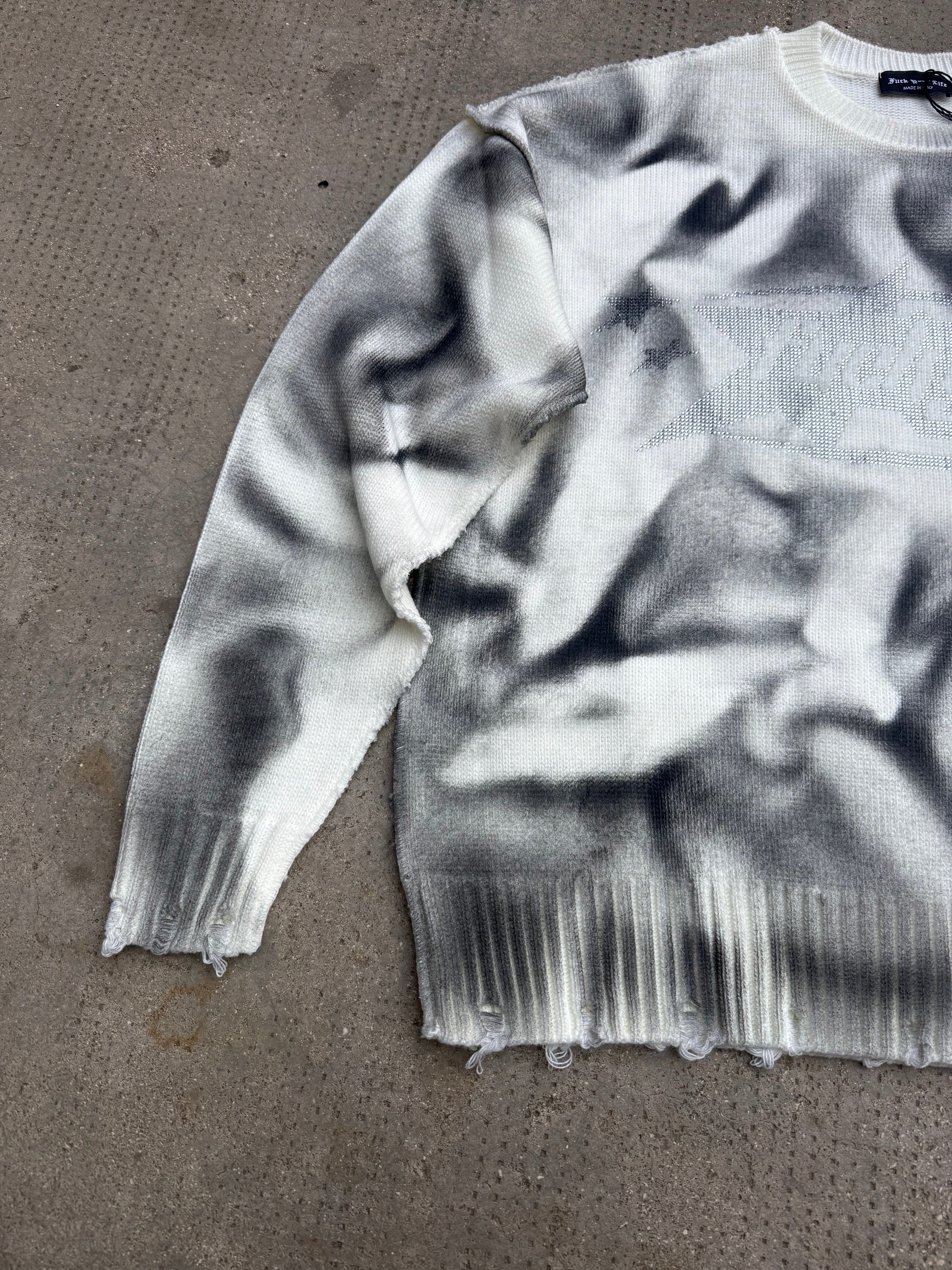 Maglione Sfumato Brillantini White