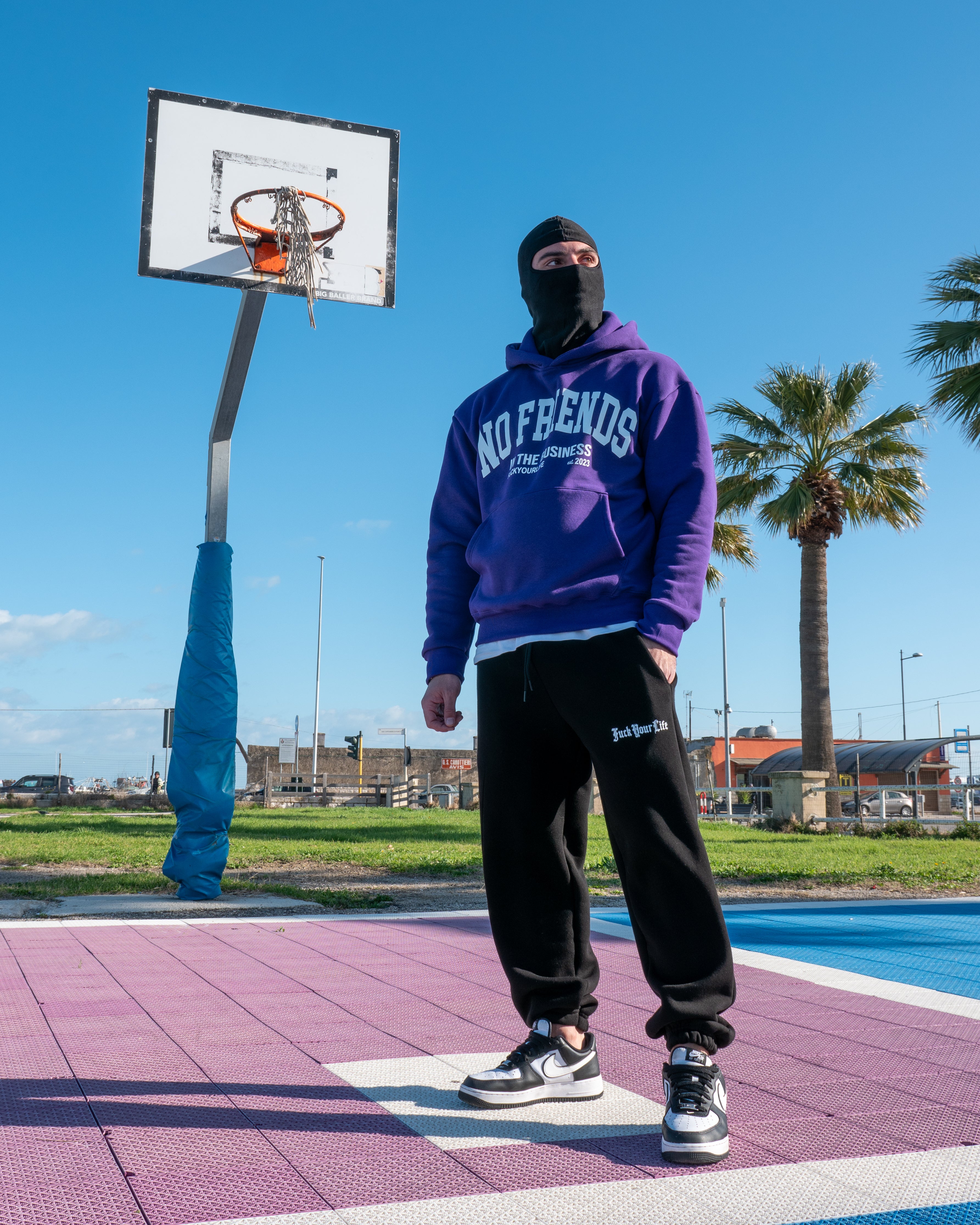 Hoodie NO FRIENDS Viola FYL - 002155