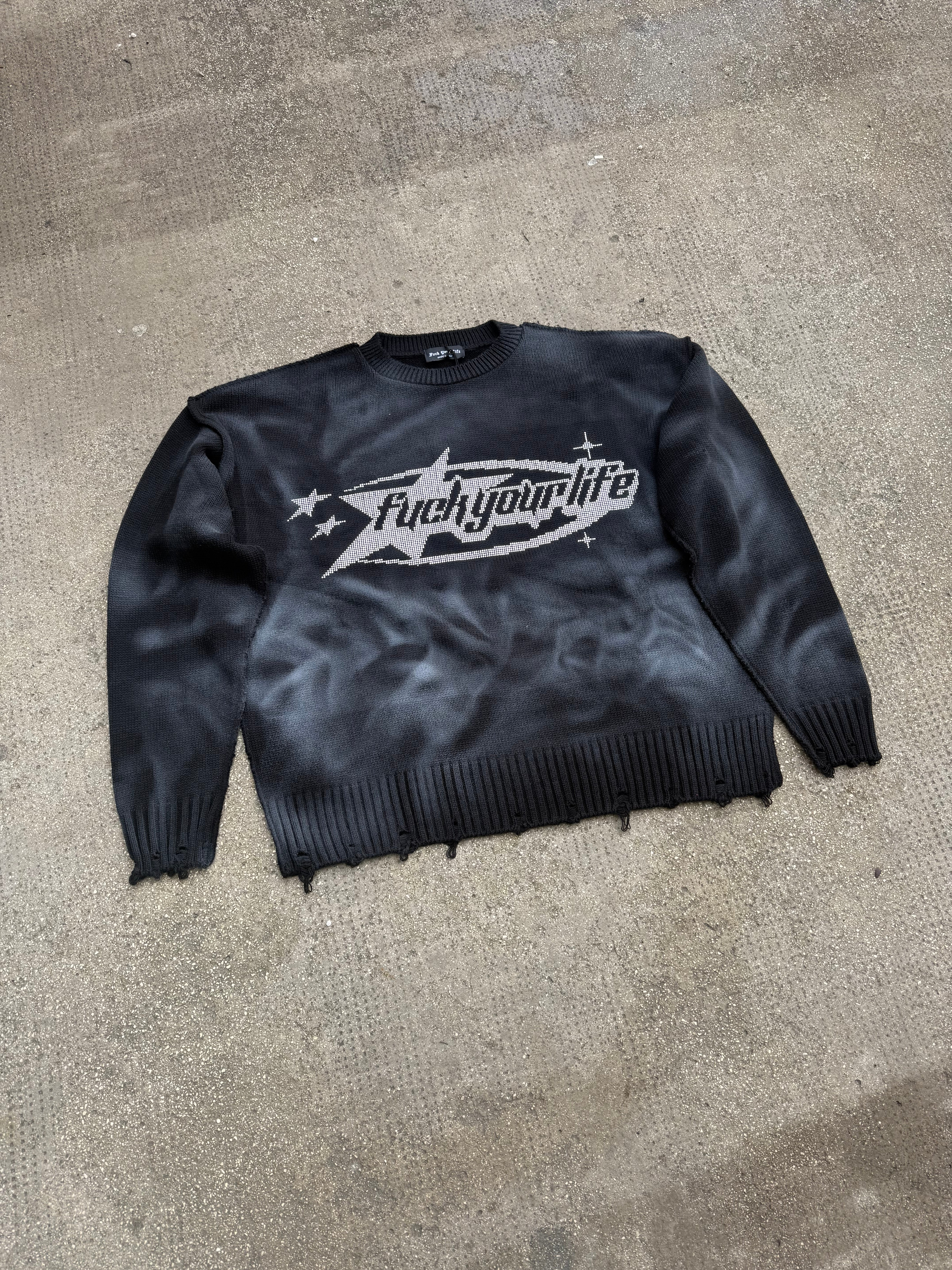Maglione Sfumato Brillantini Black