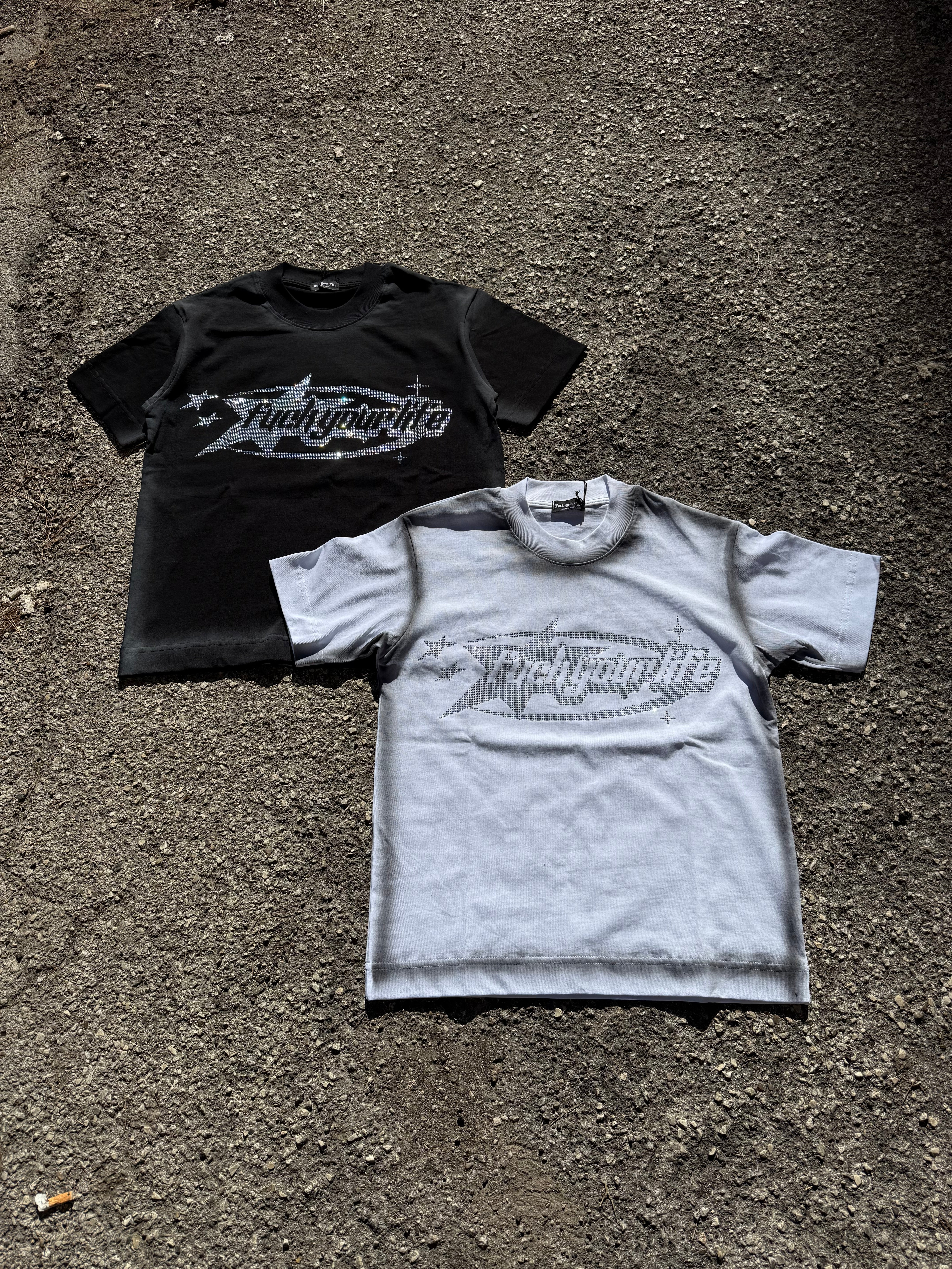 T-shirt Brillantinata Spray Black