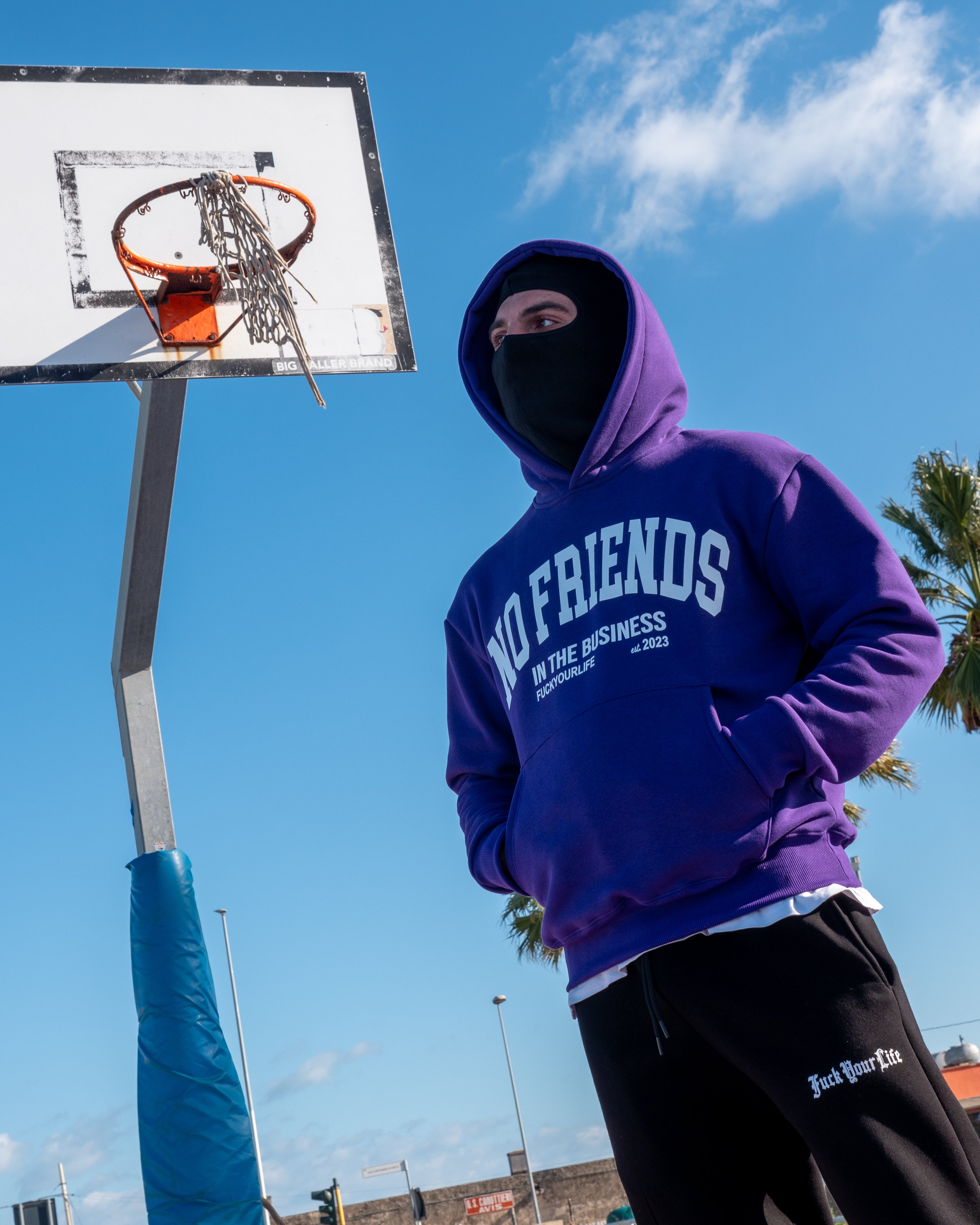 Hoodie NO FRIENDS Viola FYL - 002155