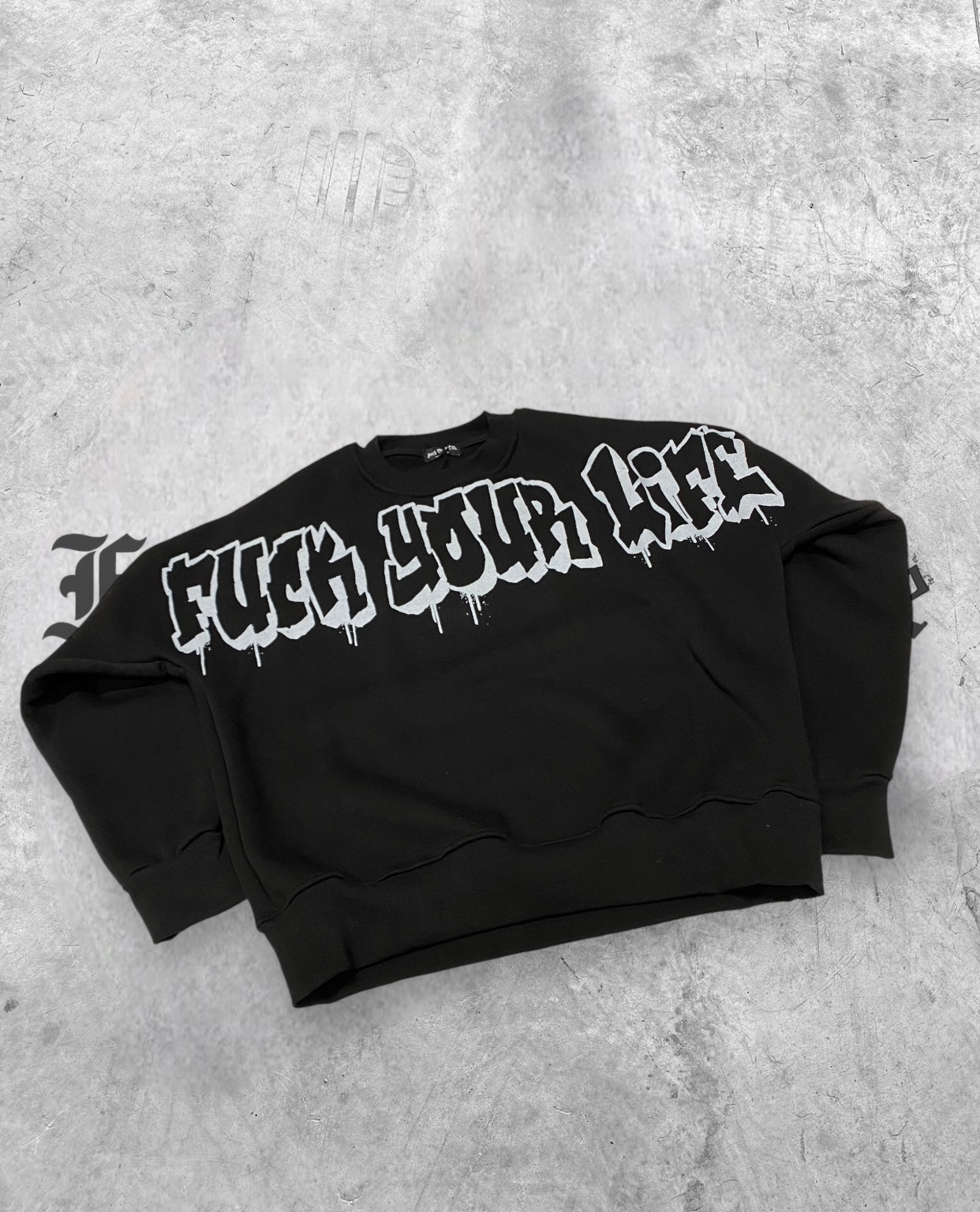 Hoodie Viral Black Girocollo