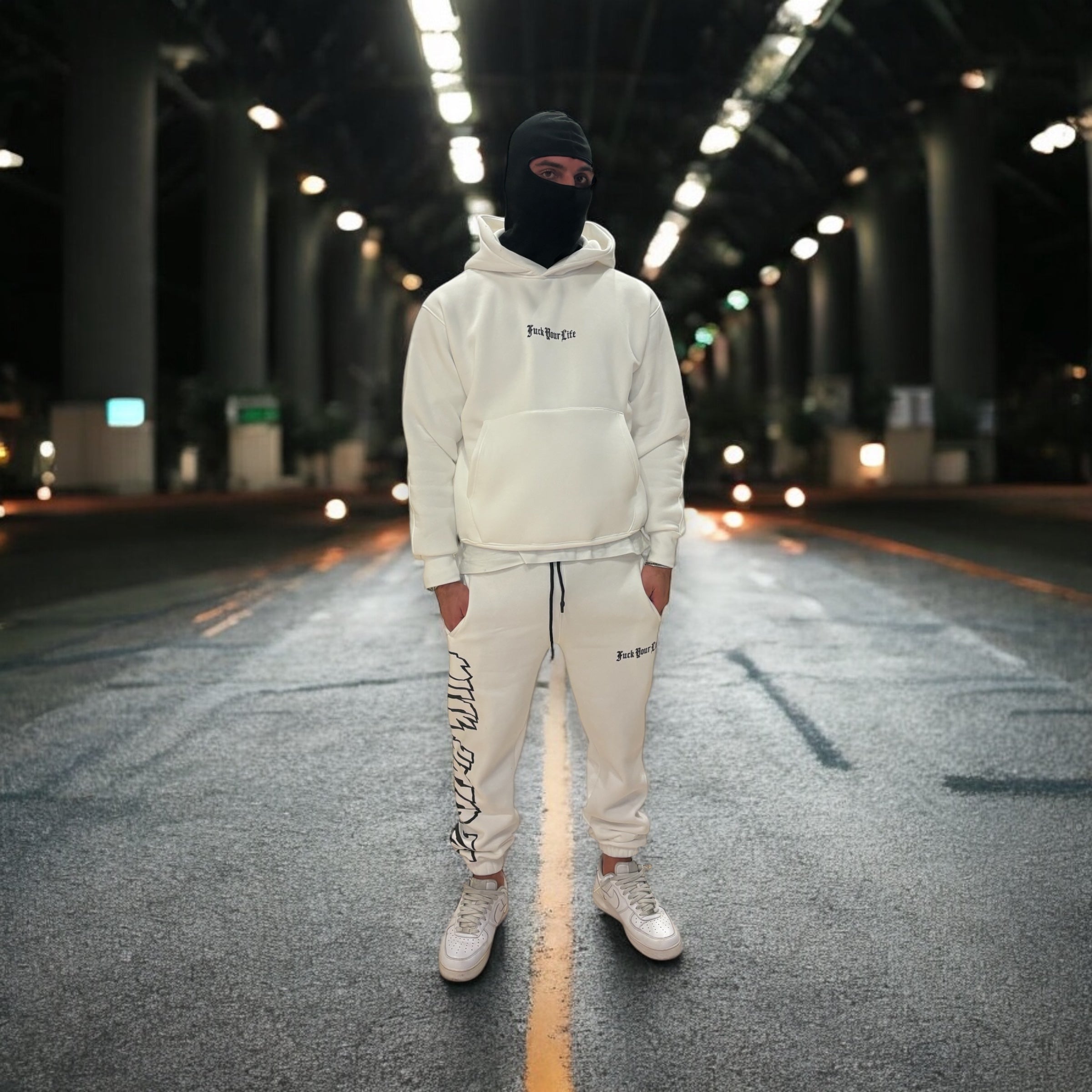 Hoodie Viral White Cappuccio