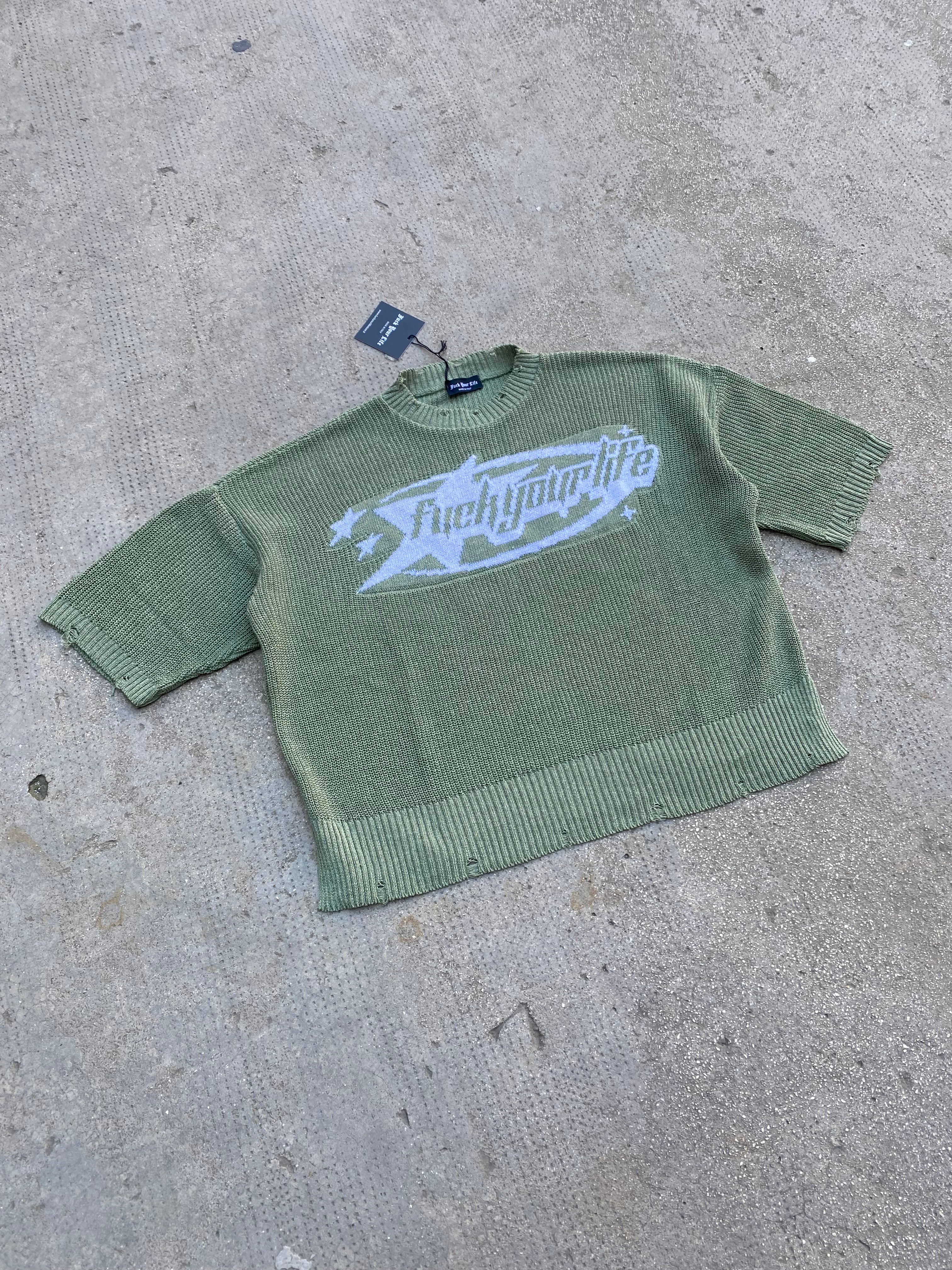 Maglia Inglese Lavorata Pistacchio