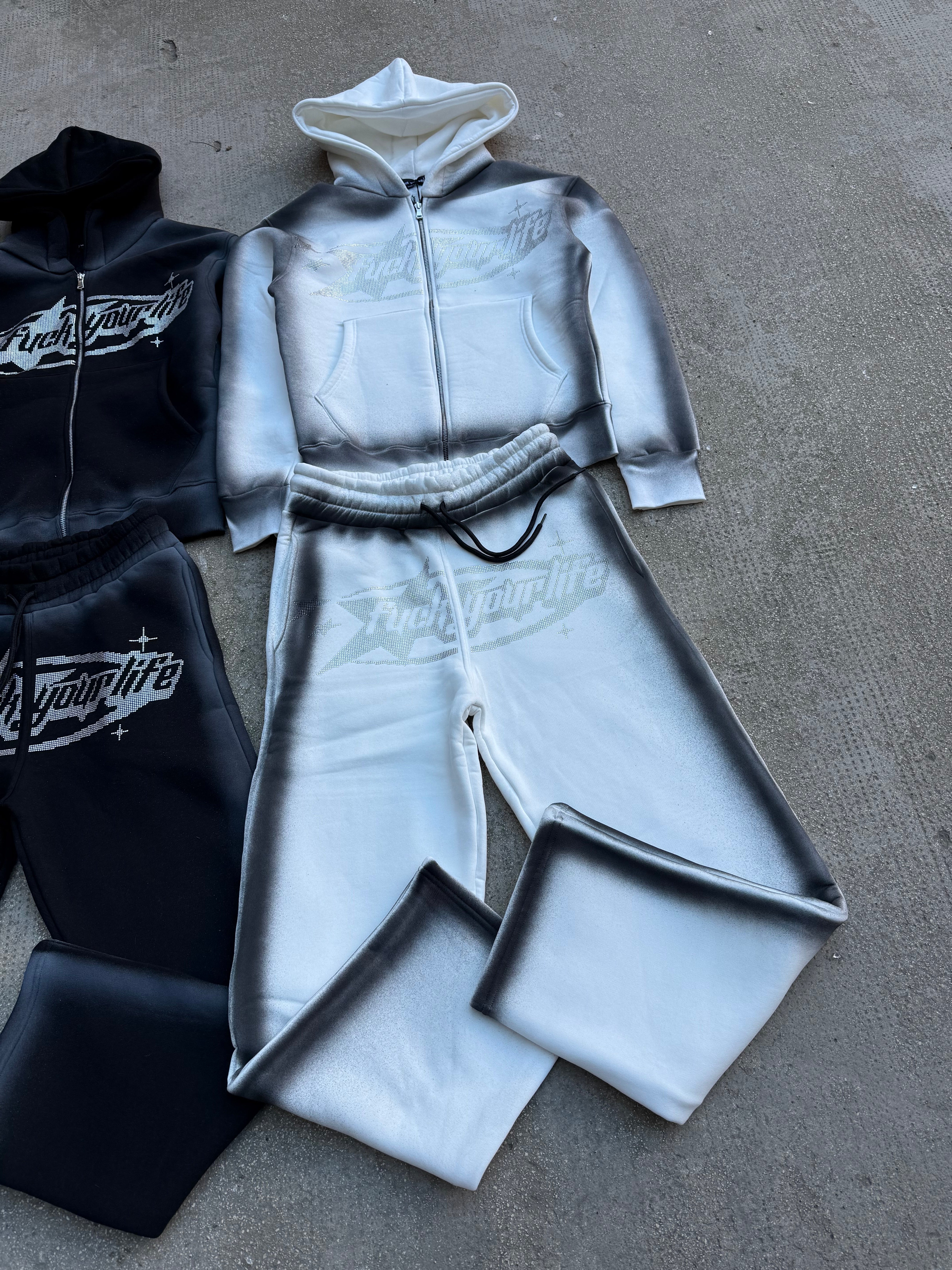 Completo Sfumato Brillantini White