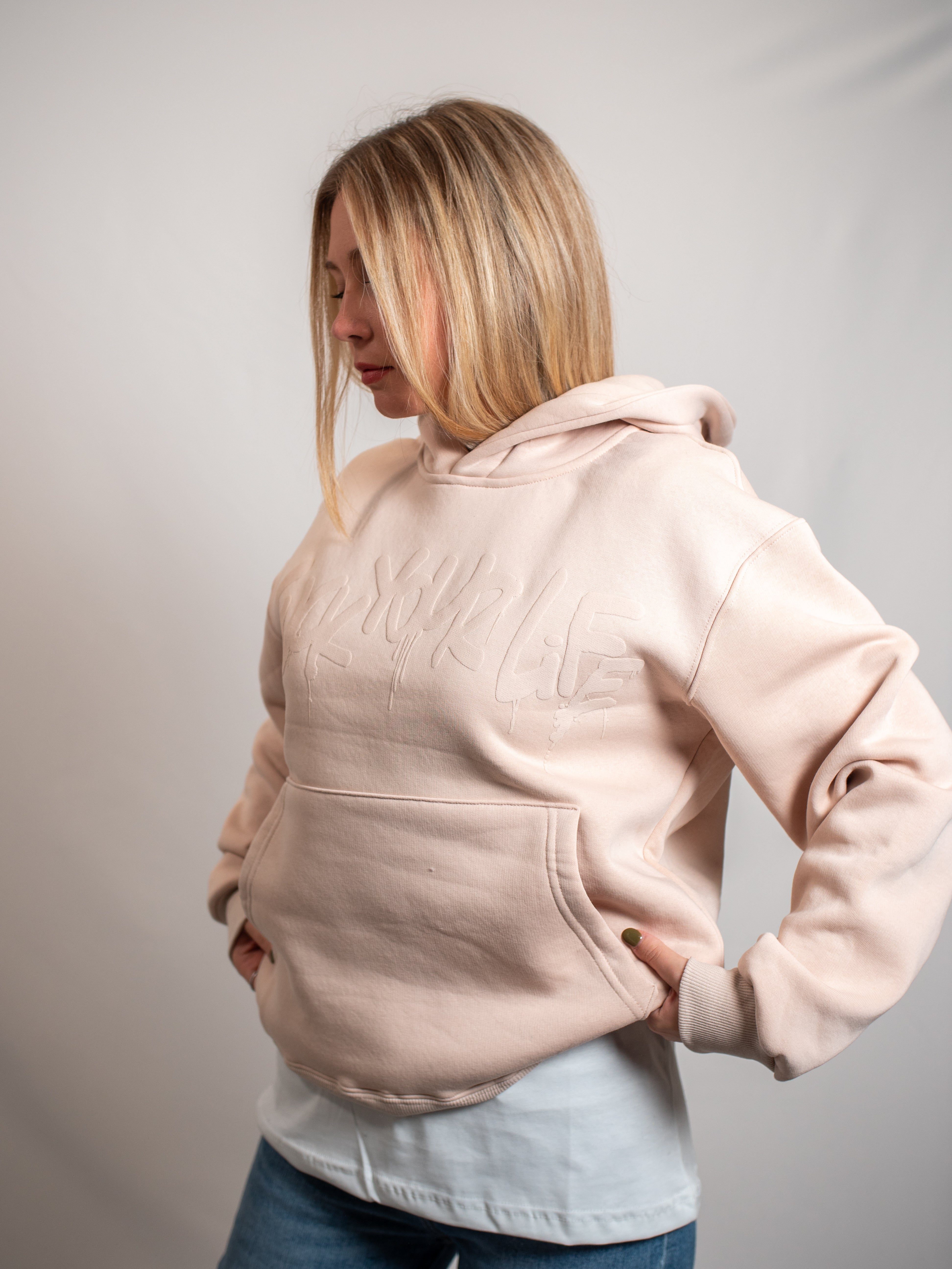 Felpa Hoodie Crema Donna FP002203