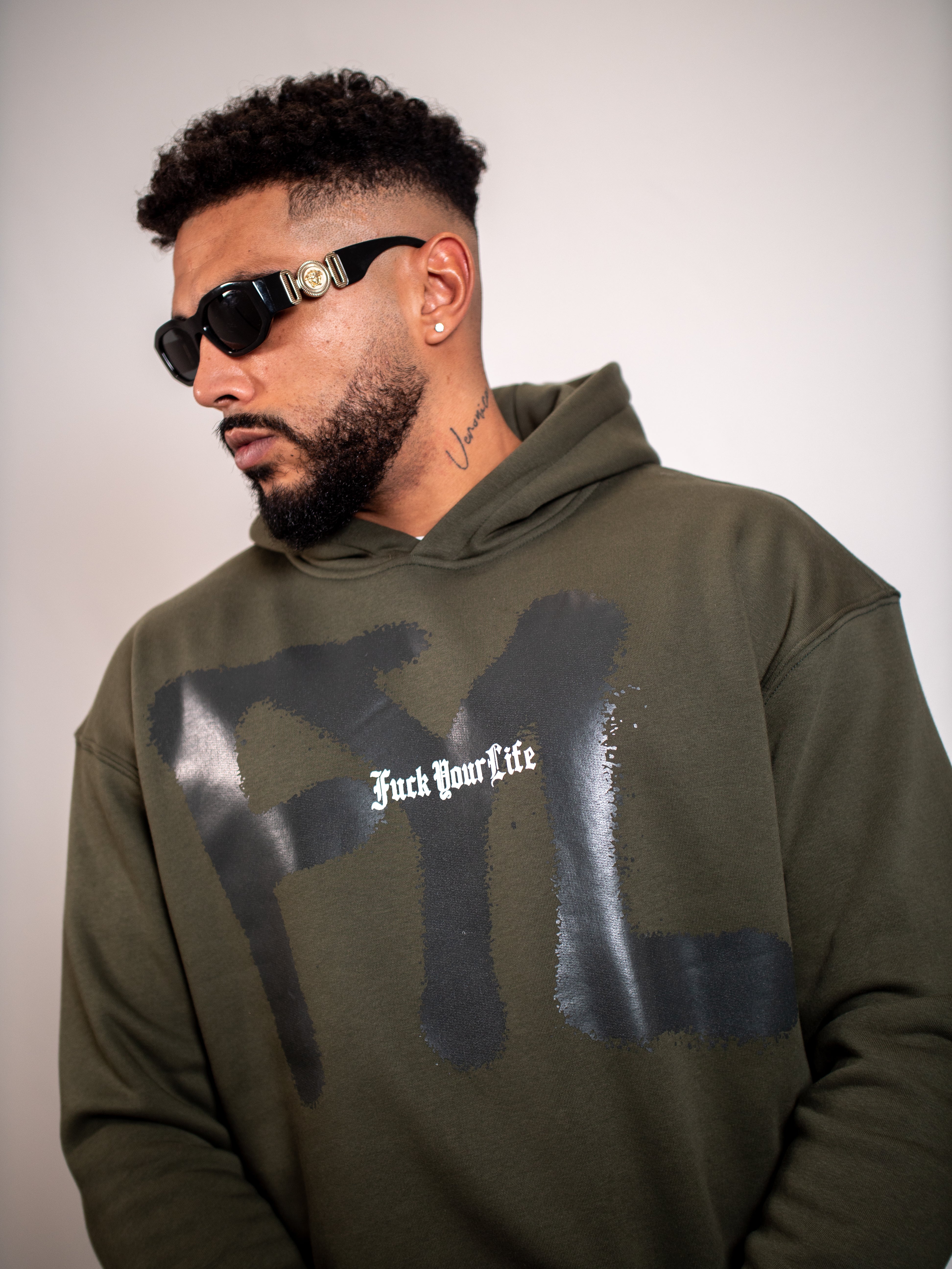 Militärgrünes Kapuzenpullover FP002204