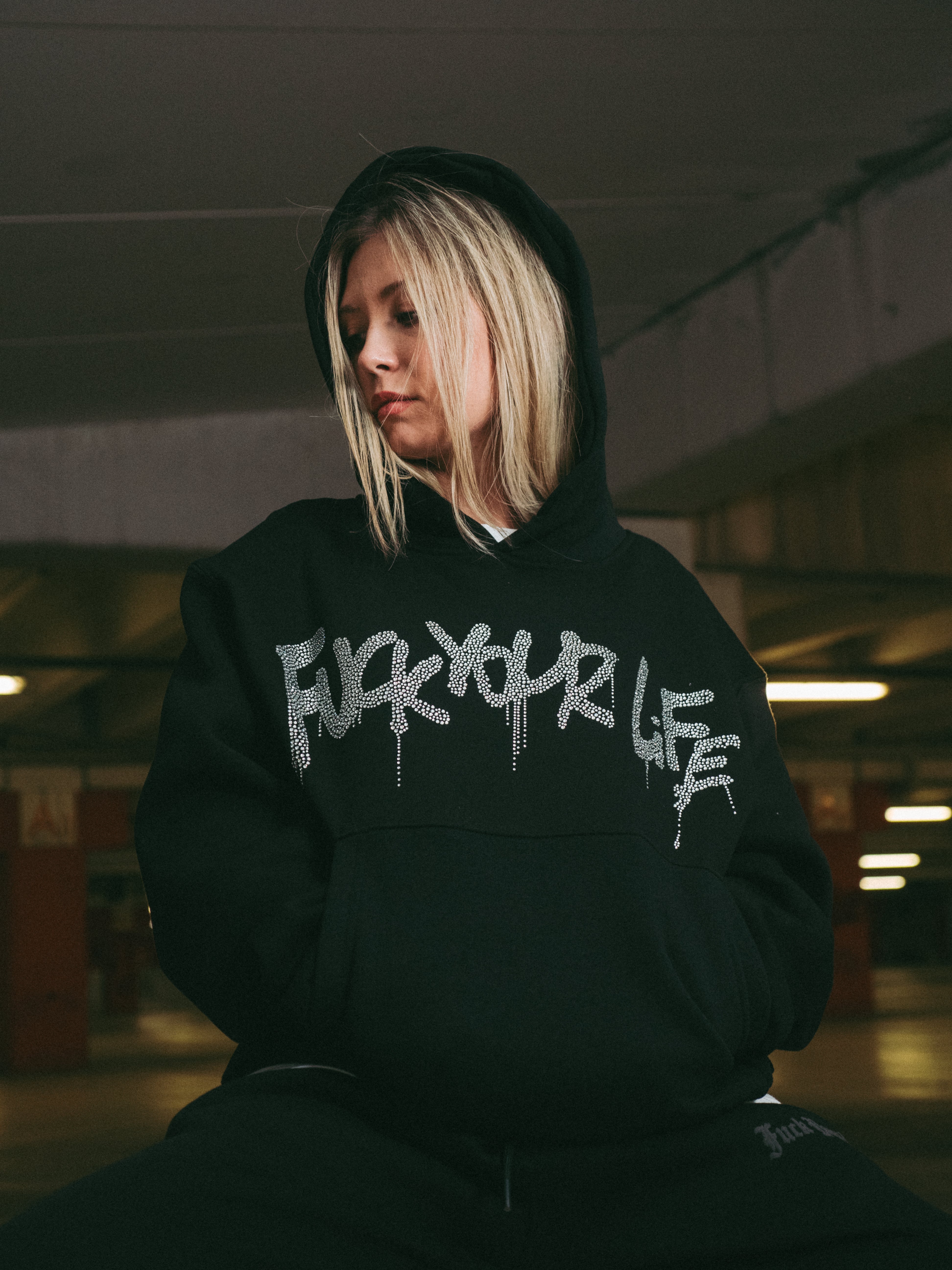 Felpa Nera Donna FP002205