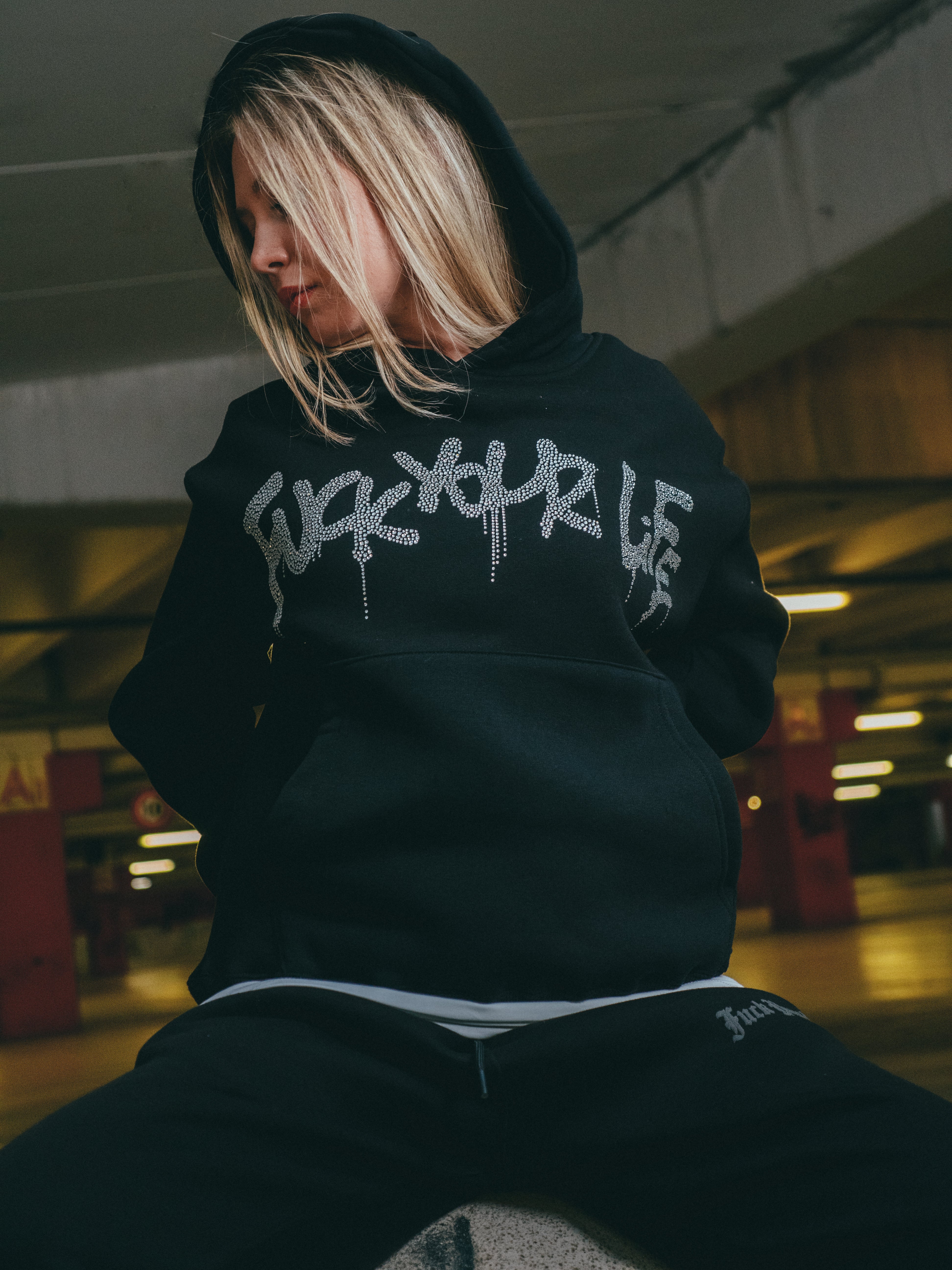 Felpa Nera Donna FP002205