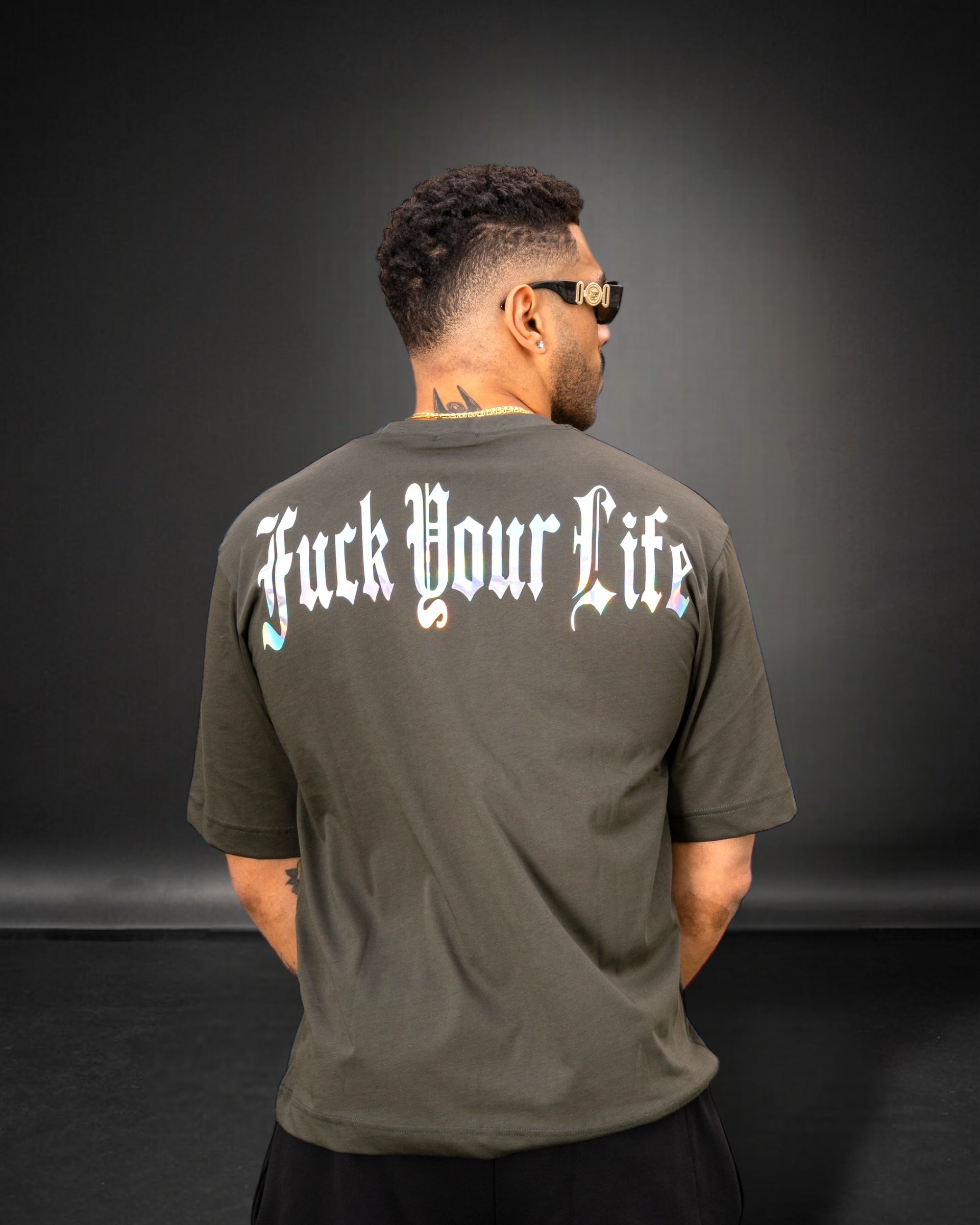 T-shirt Ologramma Reflective Verde militare