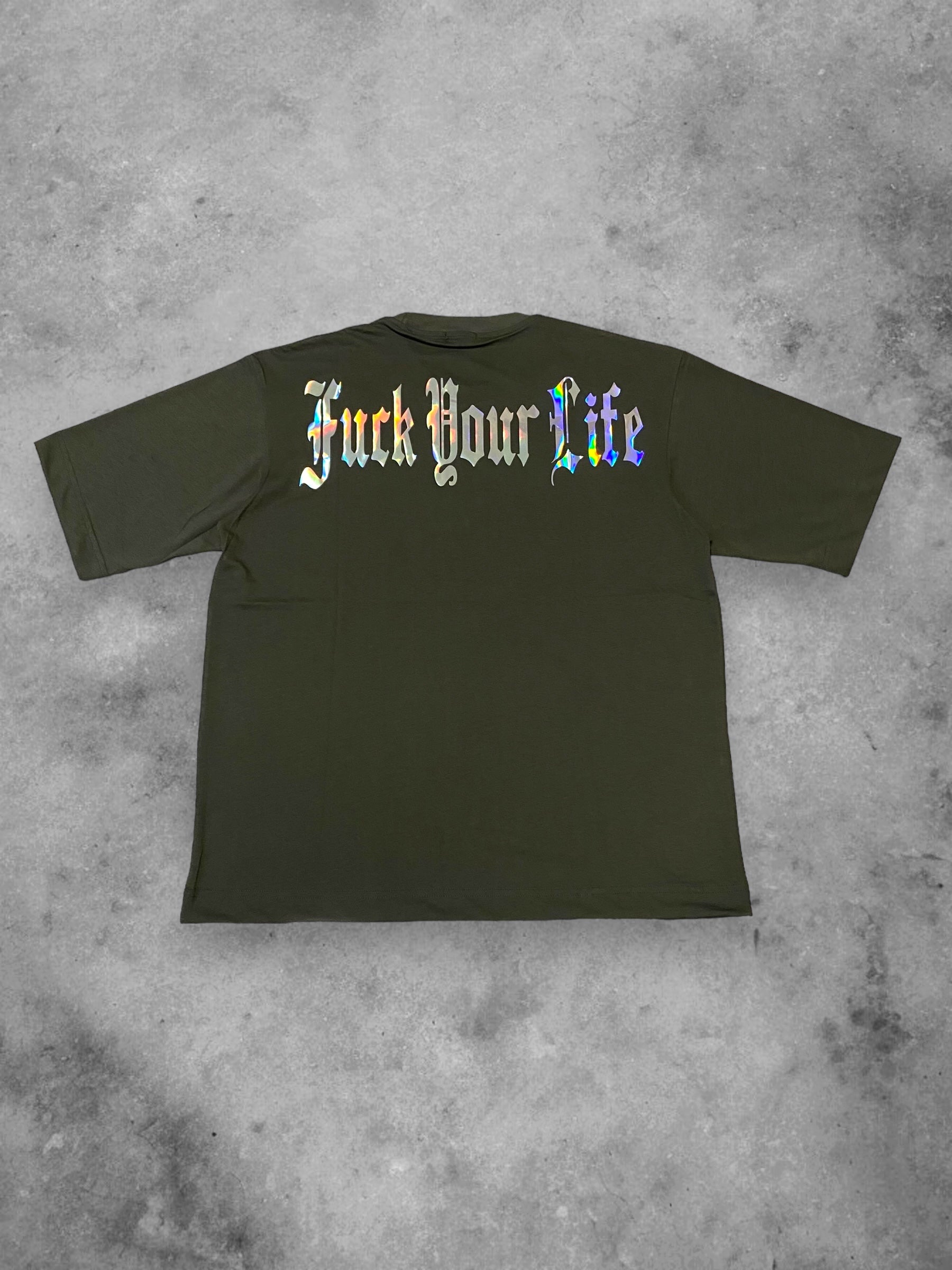 T-shirt Ologramma Reflective Verde militare