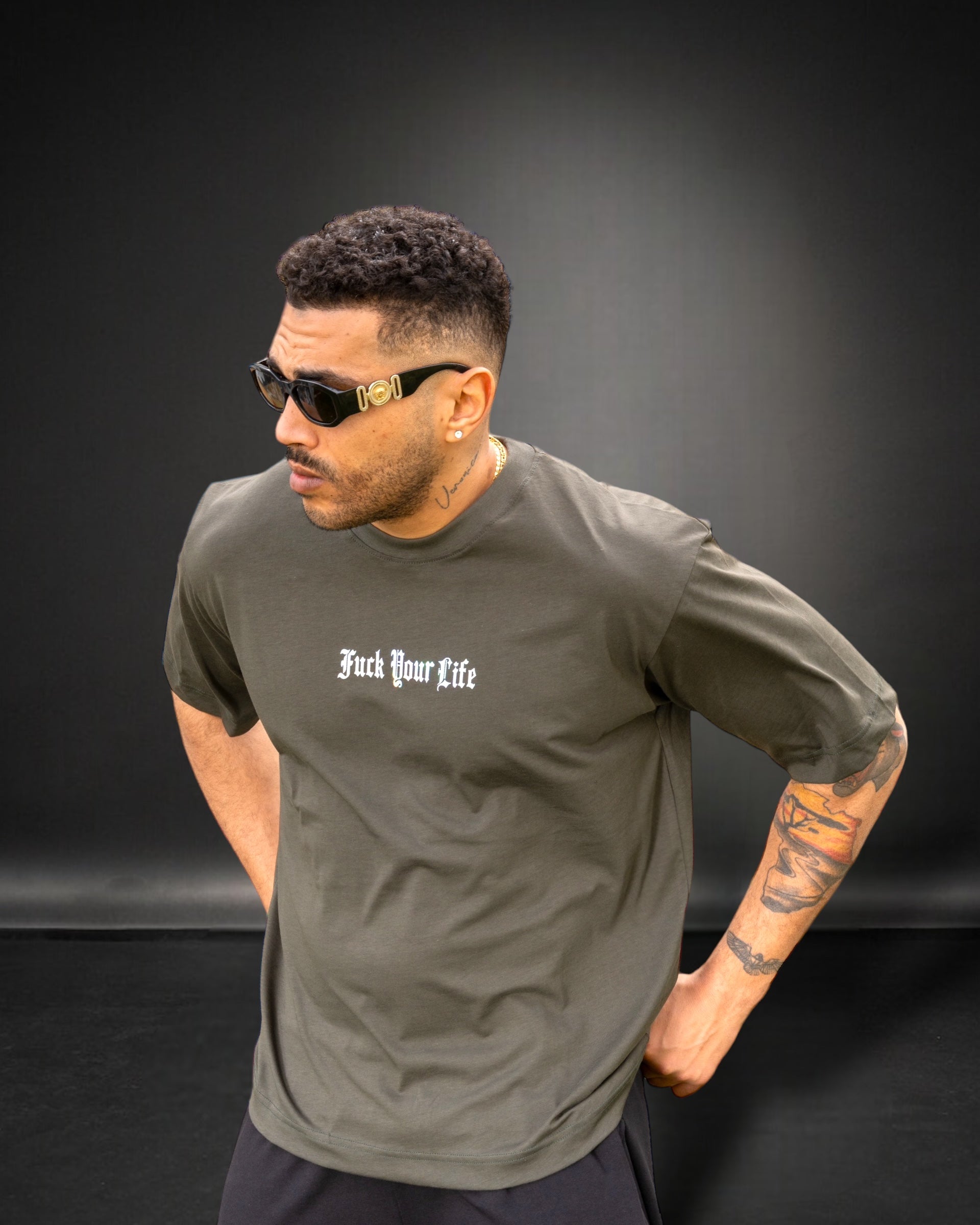 T-shirt Ologramma Reflective Verde militare