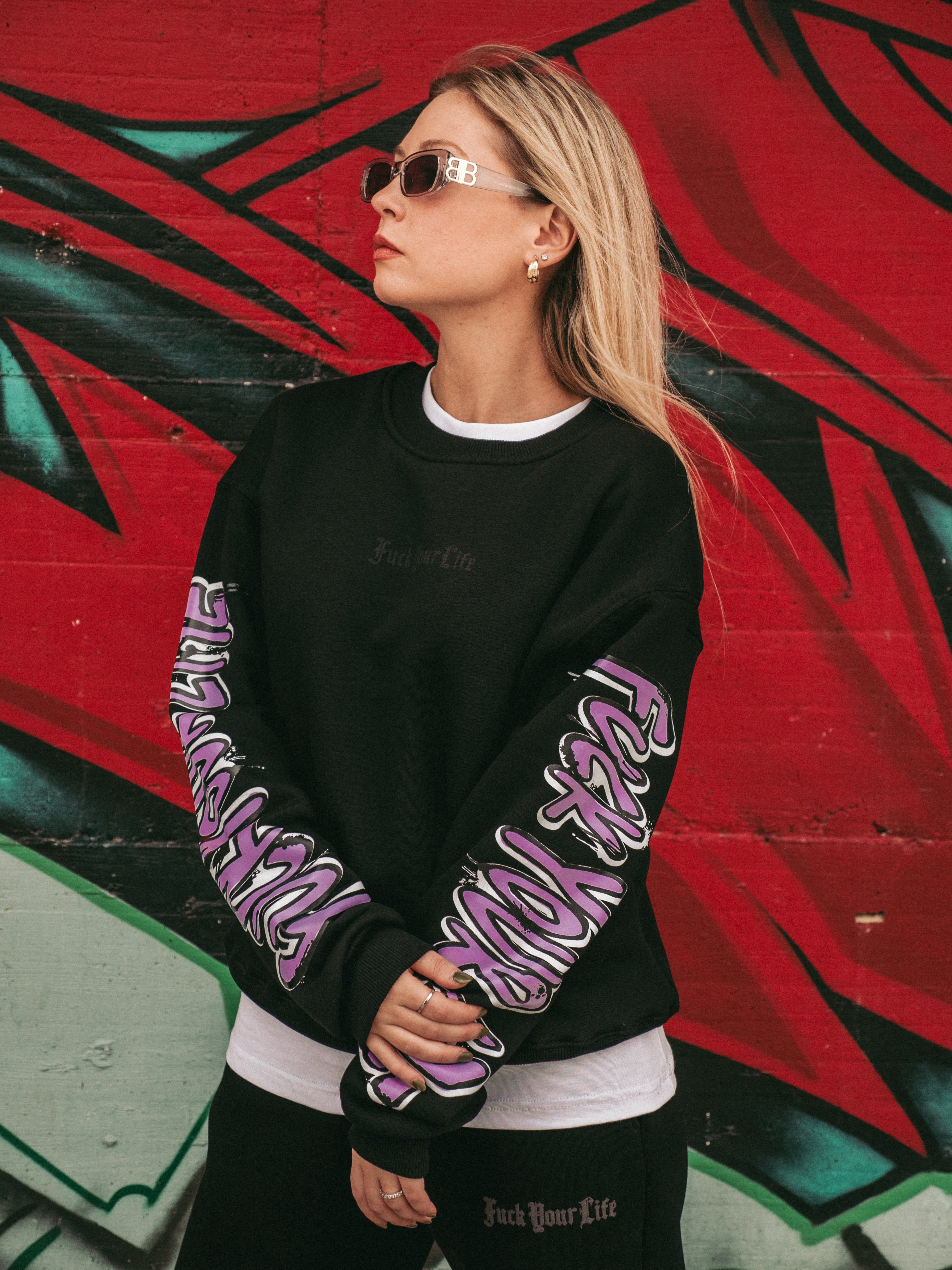 Felpa nera donna FP002208