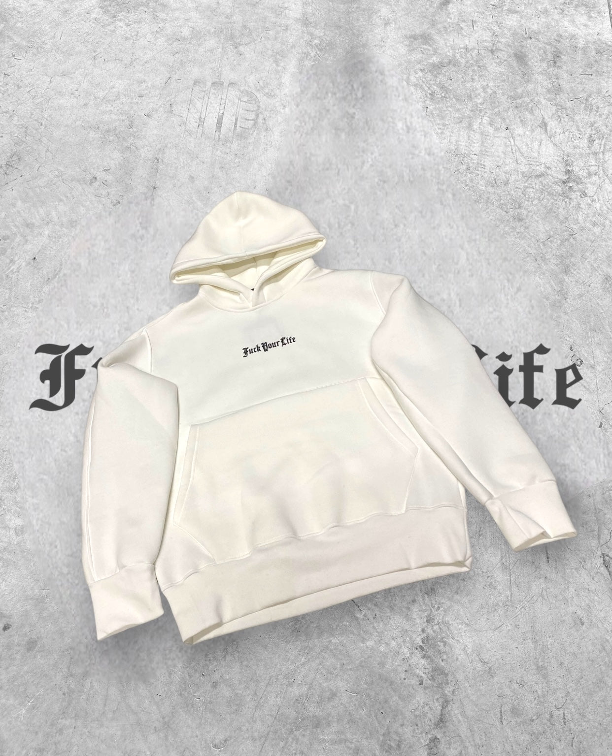 Hoodie Viral White Cappuccio