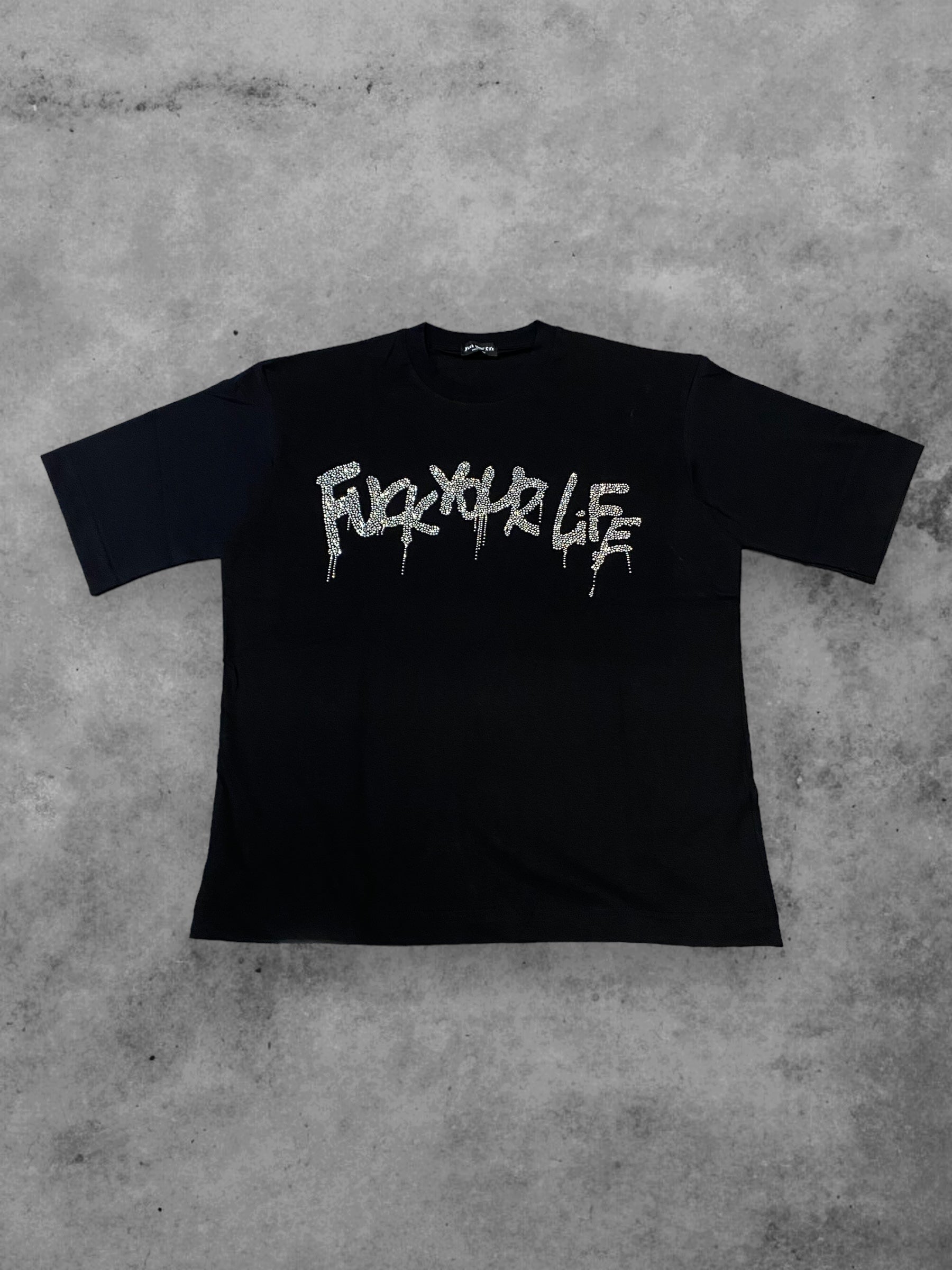 T-shirt strass Black - 001209