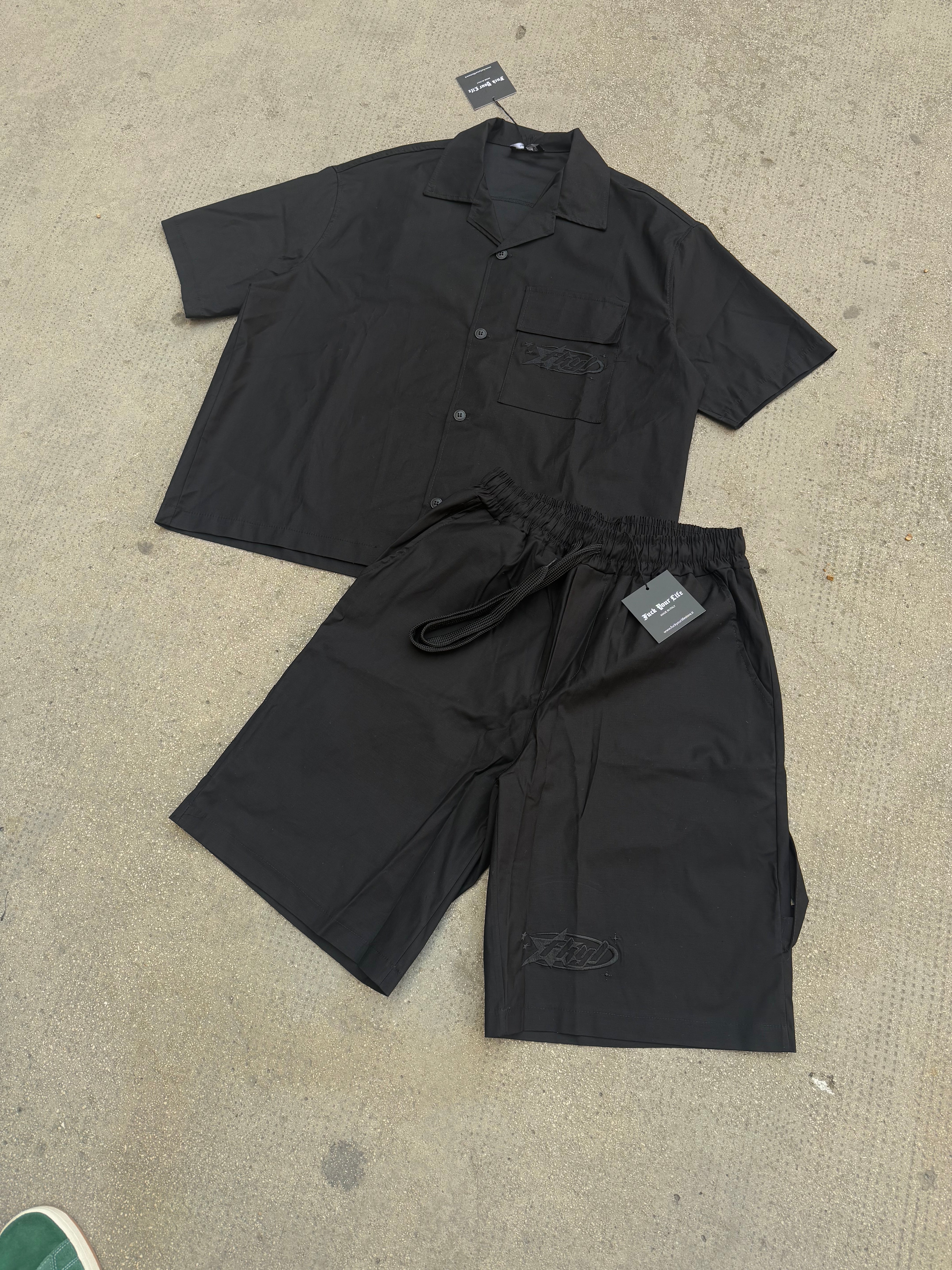 Cordset Ricamato Black