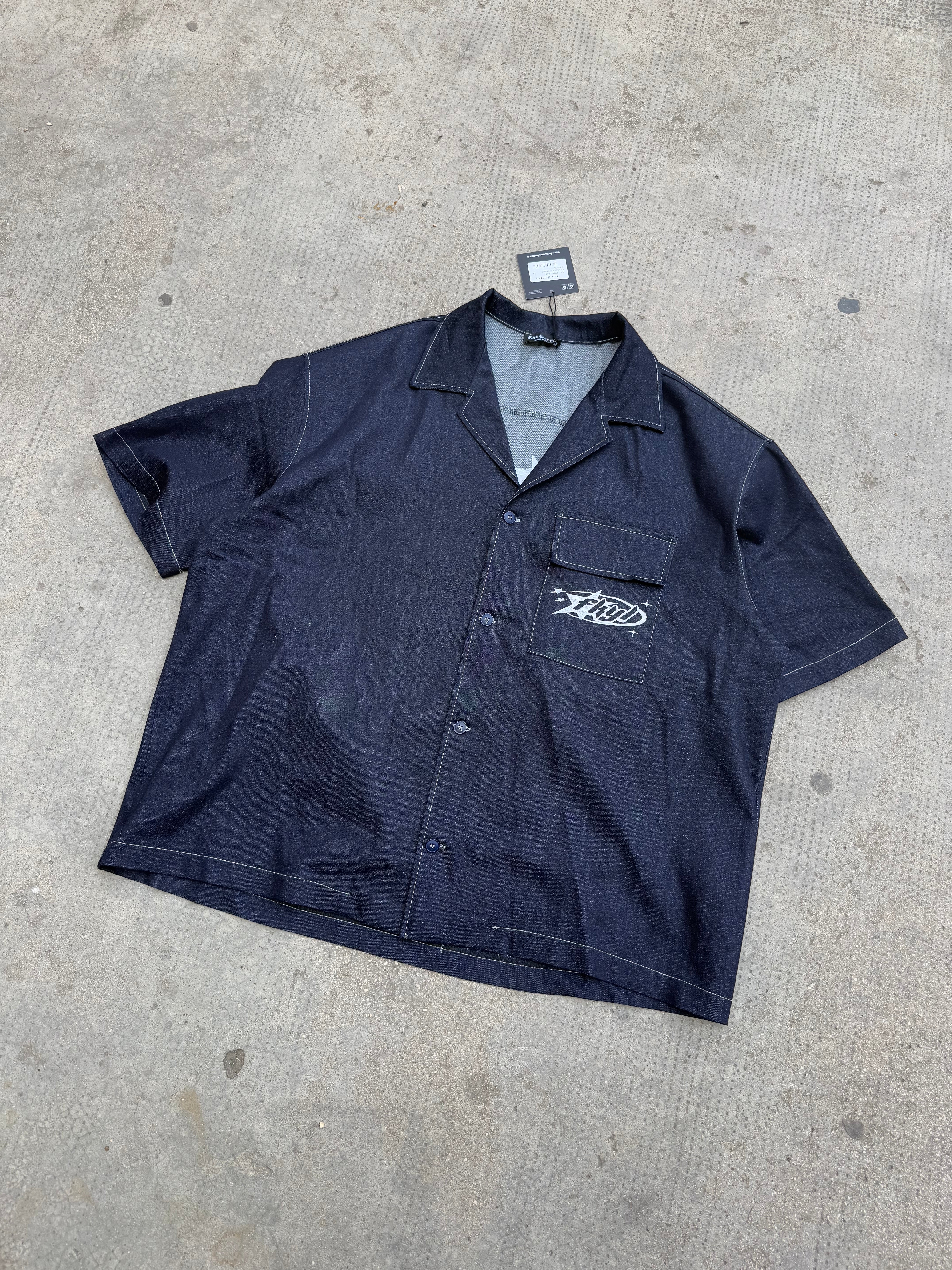 Jacket Ricamata Jeans Denim Blue
