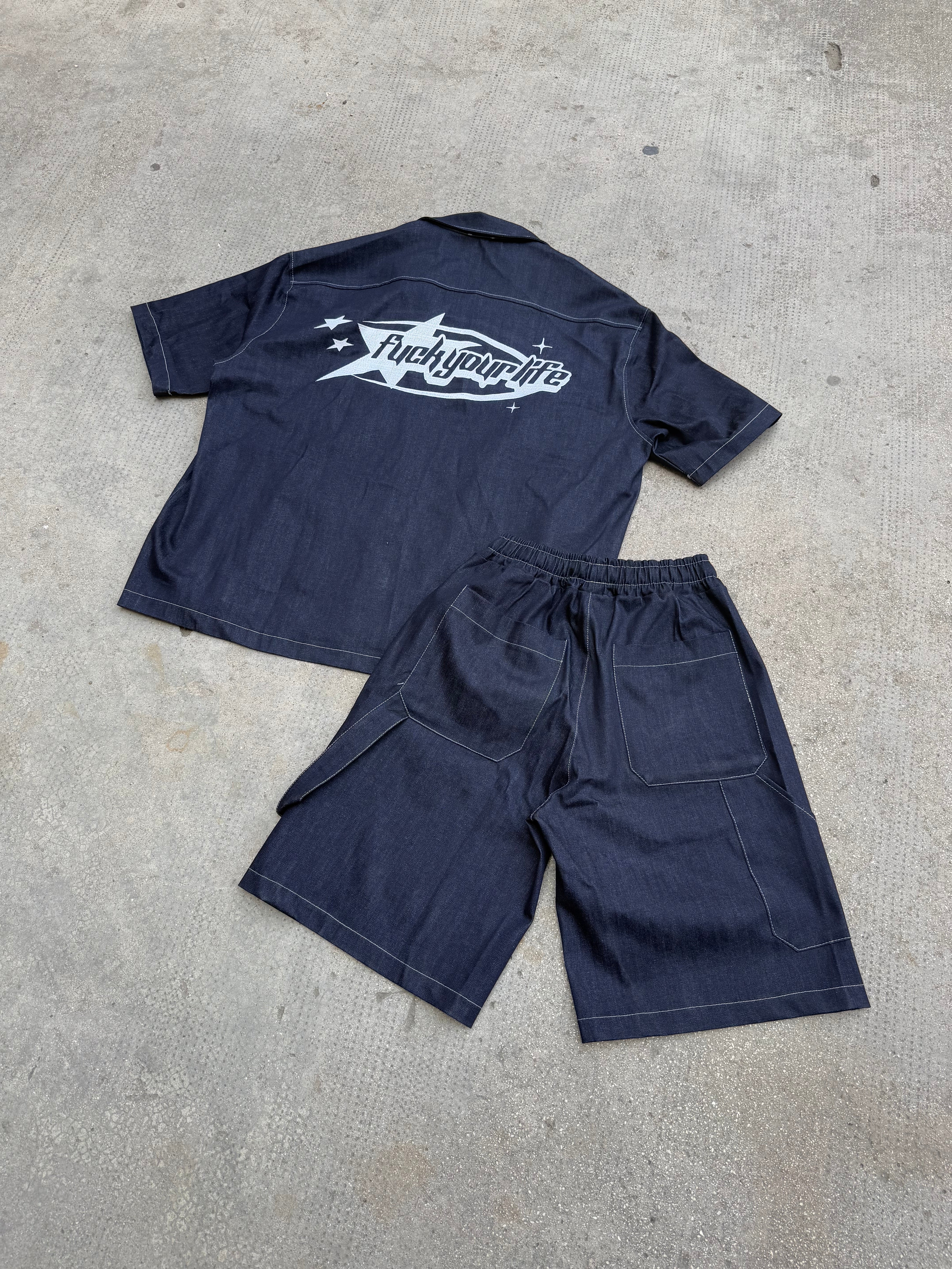 Cordset Ricamato Jeans Denim Blue