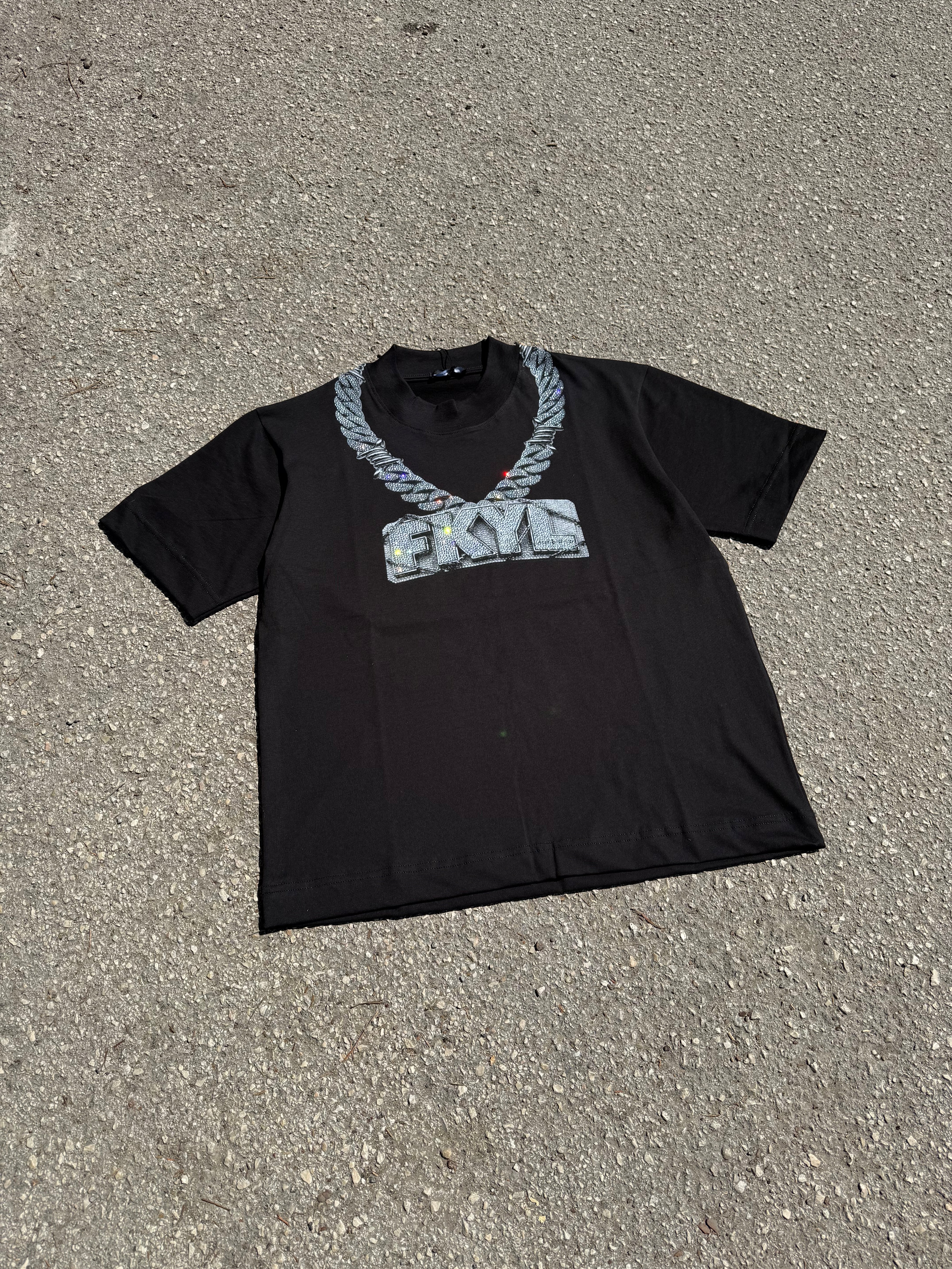 T-shirt Collana Brillantinata Black